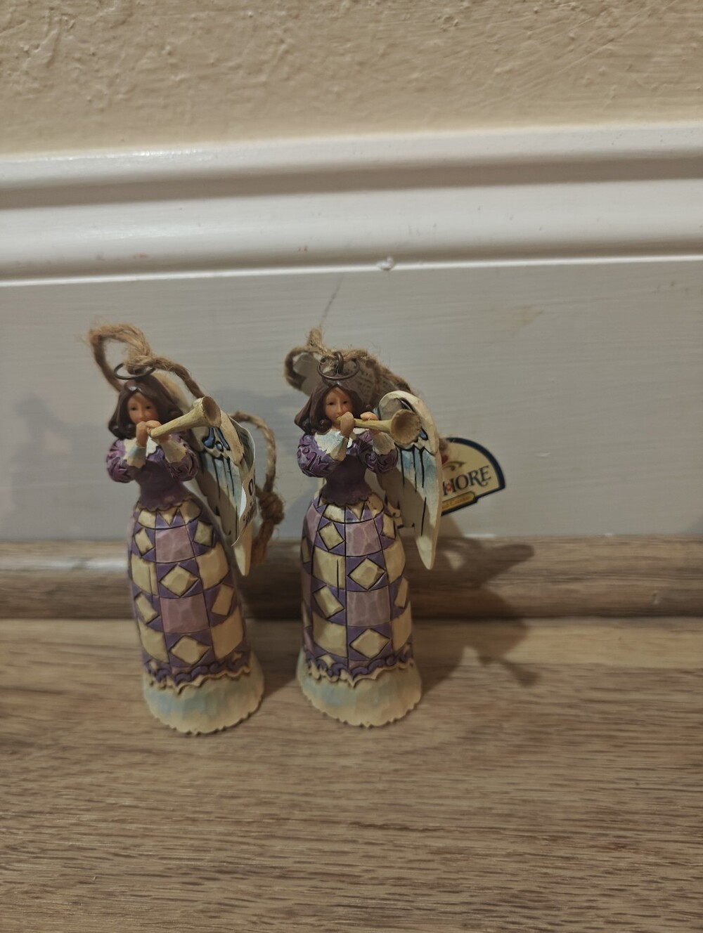Jim Shore Angel with Horn Christmas Ornament Set
